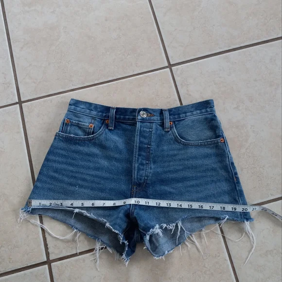 Re/Done 70's High Rise Short Arroyo Blue 27